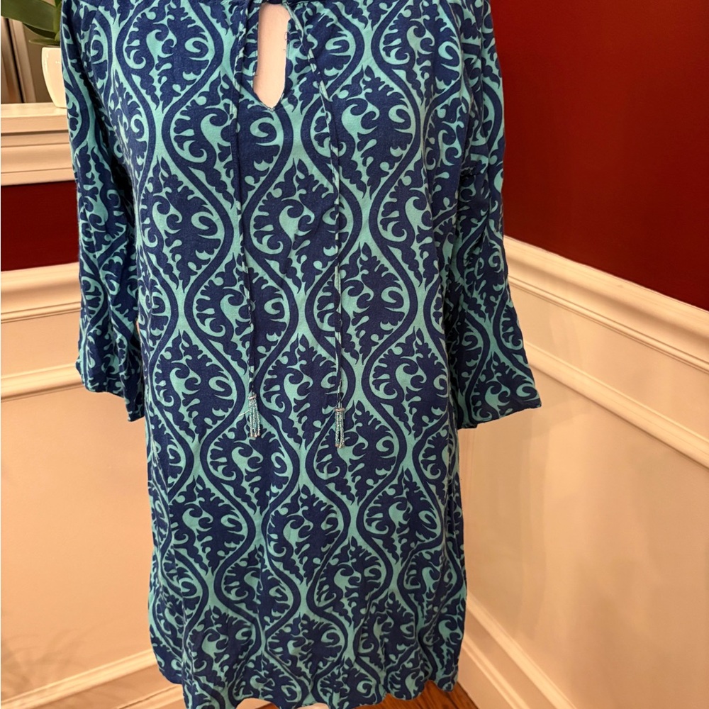 Escapada Beach Navy and Aqua Coverup